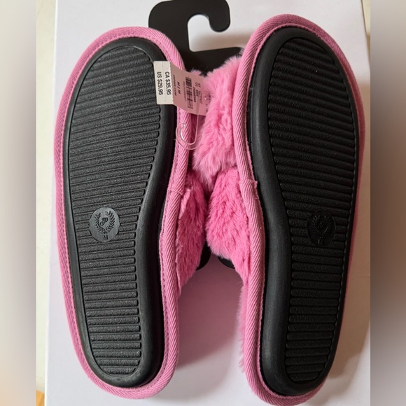 PINK by Victoria’s Secret, Pink, Faux Fur Slide Slippers, Size Medium. NWT - Picture 2 of 3